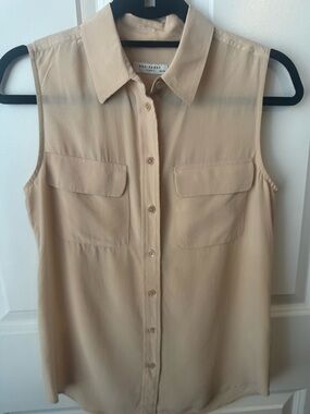 Equipment Sleeveless Blouse | Pale Pink | Size XS | Good Condition
